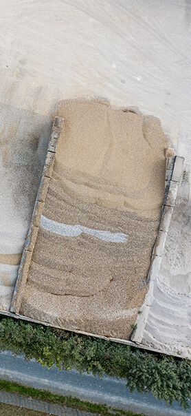 unterschiedliche Sand- und Kiesarten